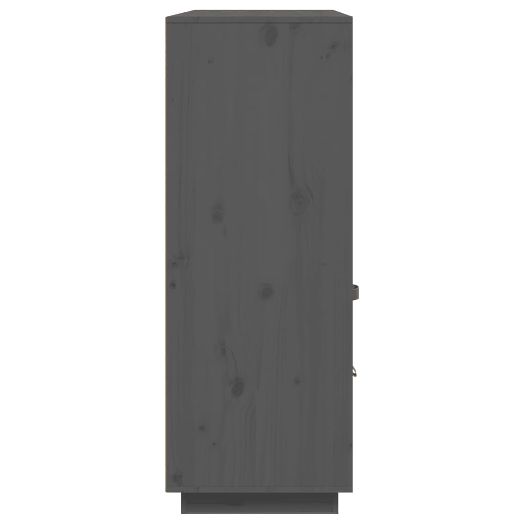 vidaXL Dulap înalt, gri, 100x40x108,5 cm, lemn masiv de pin