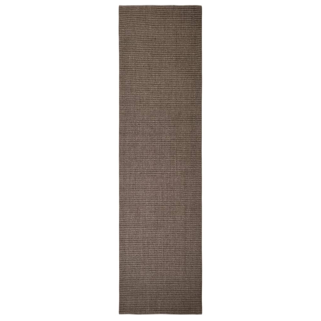 vidaXL Covor din sisal natural, maro, 80x300 cm