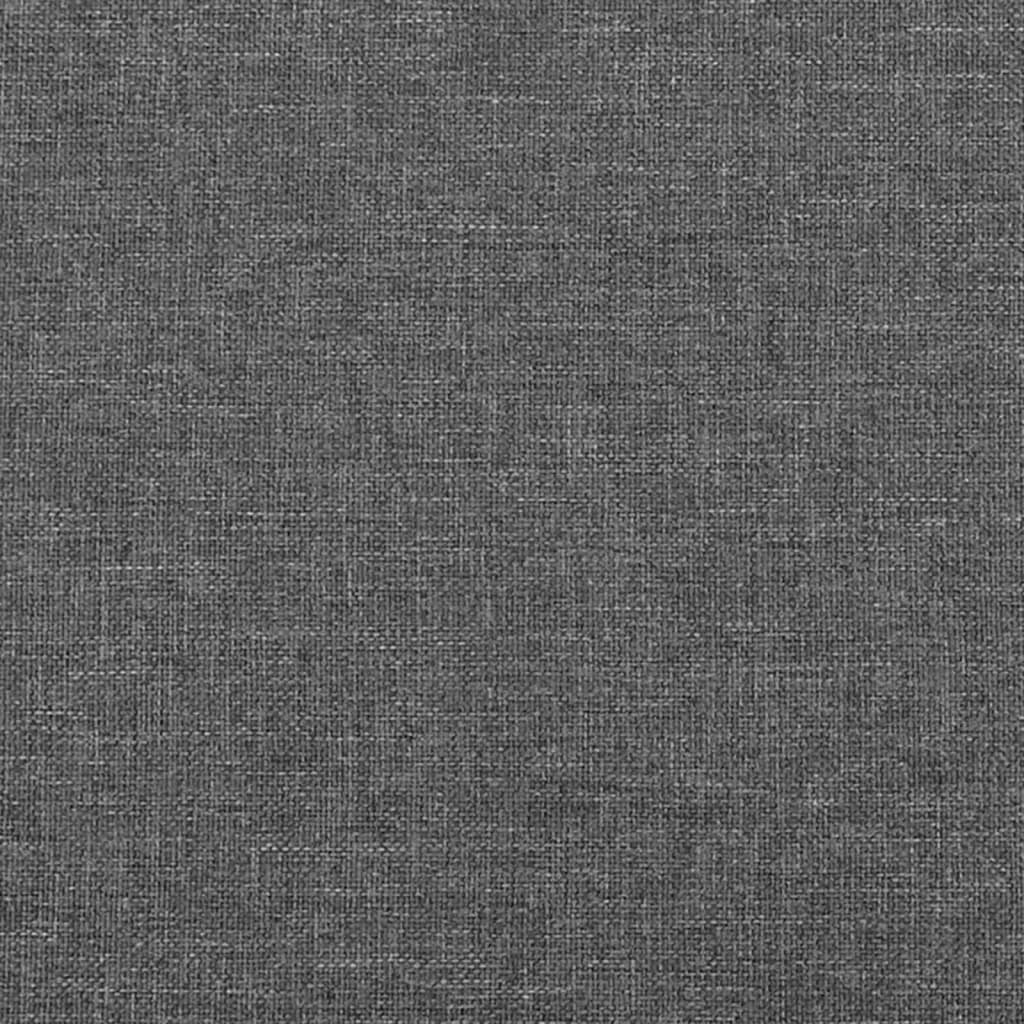 vidaXL Tăblie de pat cu aripioare gri închis 93x16x118/128 cm textil