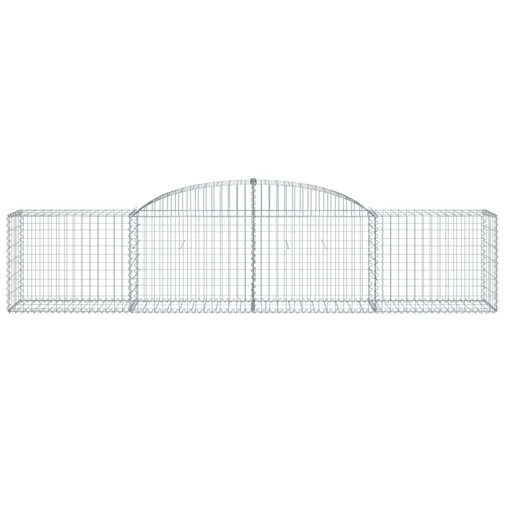 vidaXL Coșuri gabion arcuite 4 buc, 300x50x60/80 cm, fier galvanizat