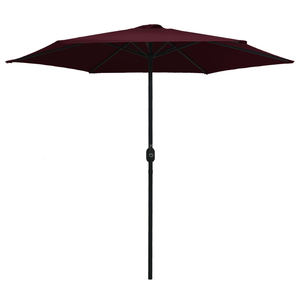 vidaXL Umbrelă de soare cu stâlp aluminiu, roșu închis, 270 x 246 cm