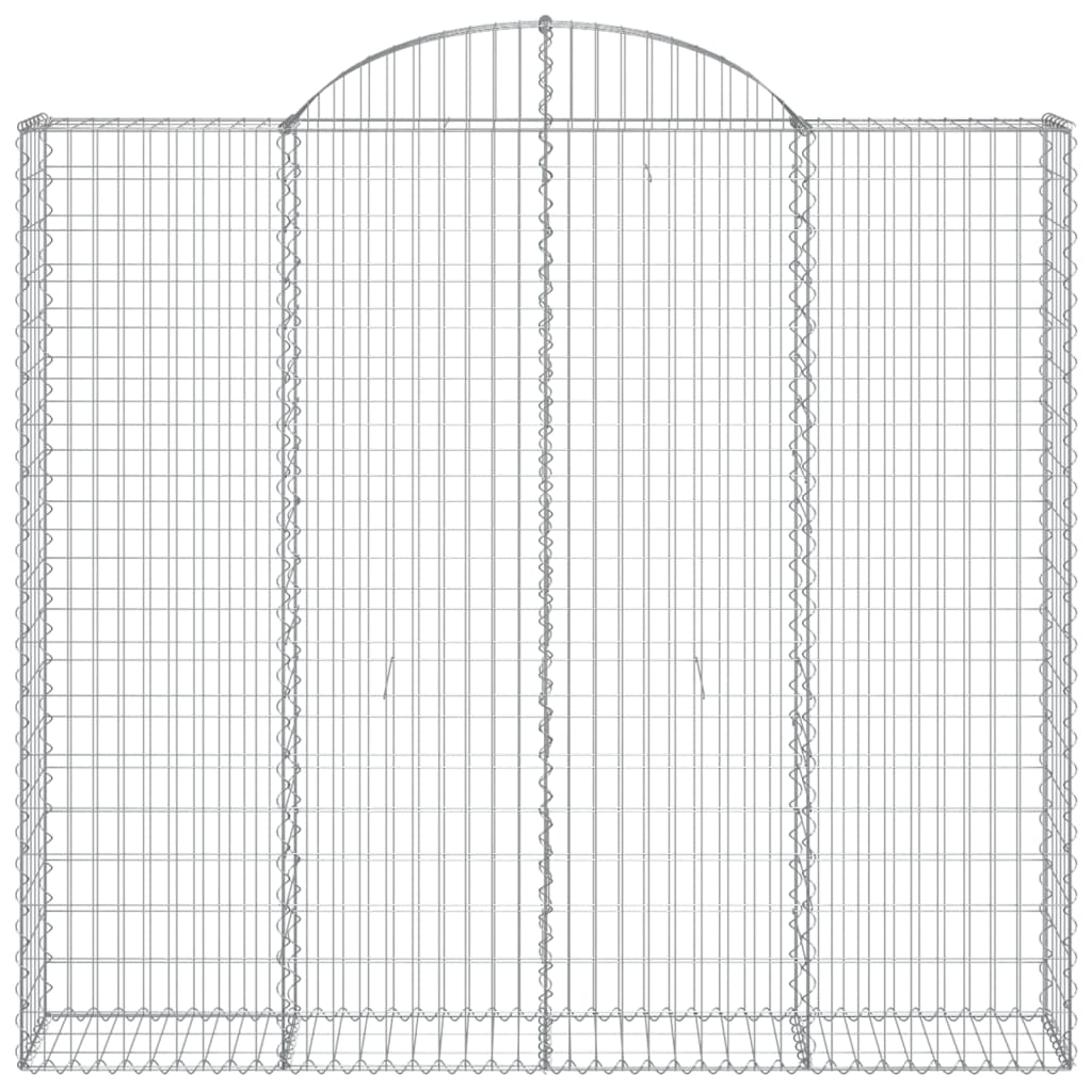 vidaXL Coșuri gabion arcuite 7 buc, 200x50x180/200 cm, fier galvanizat