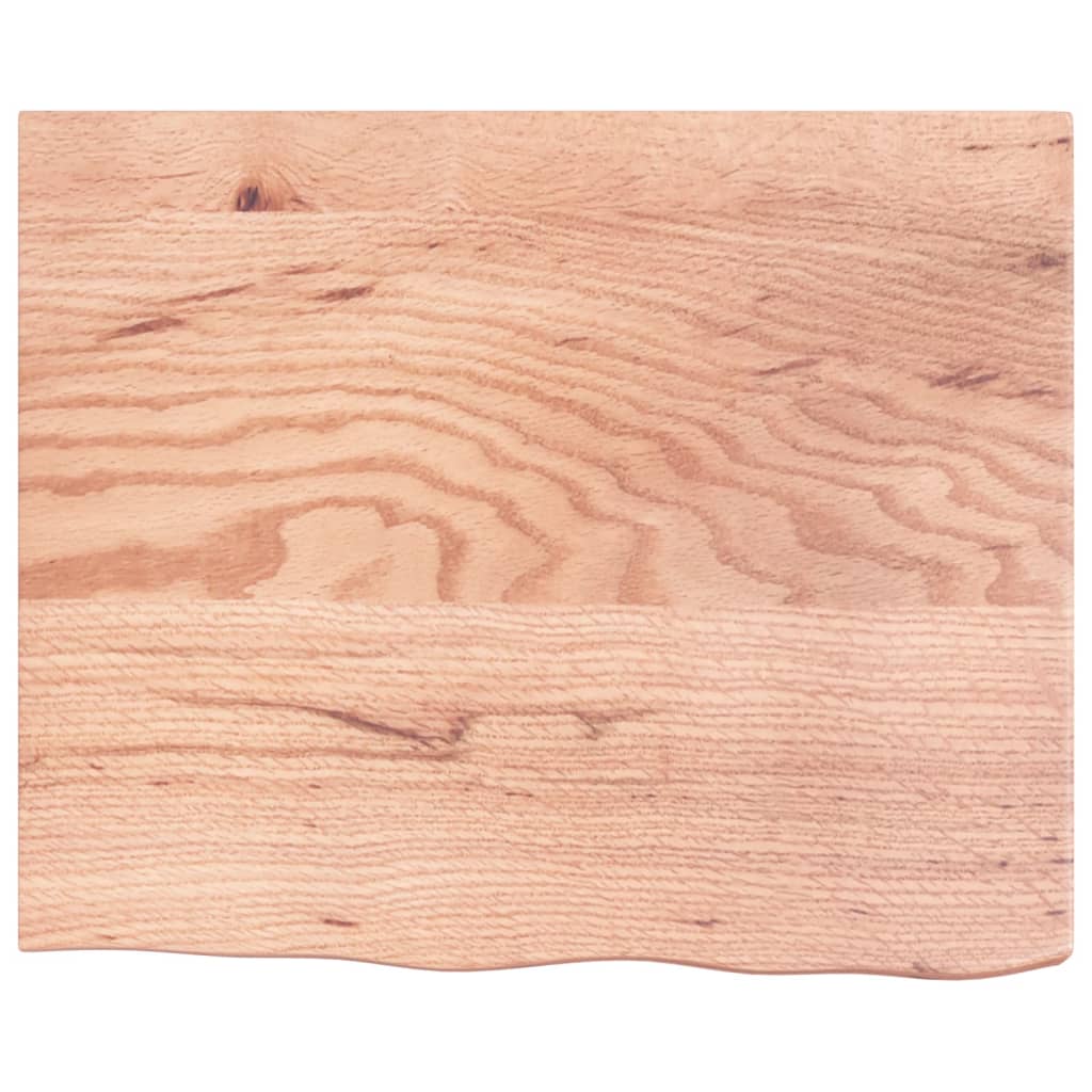 vidaXL Blat de baie, maro deschis, 60x50x(2-6) cm, lemn masiv tratat