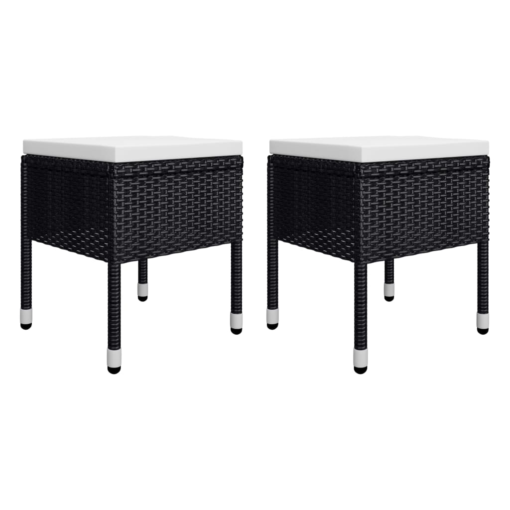 vidaXL Set mobilier de grădină, 9 piese, negru