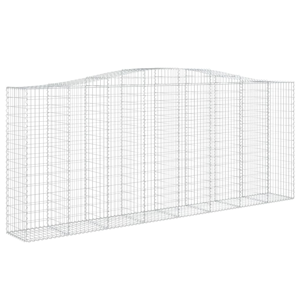 vidaXL Coșuri gabion arcuite 6 buc. 400x50x160/180 cm, fier galvanizat