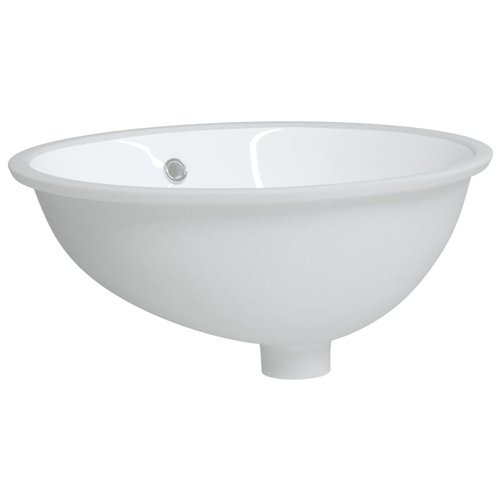vidaXL Chiuvetă de baie albă 49x40,5x21 cm, ovală, ceramică