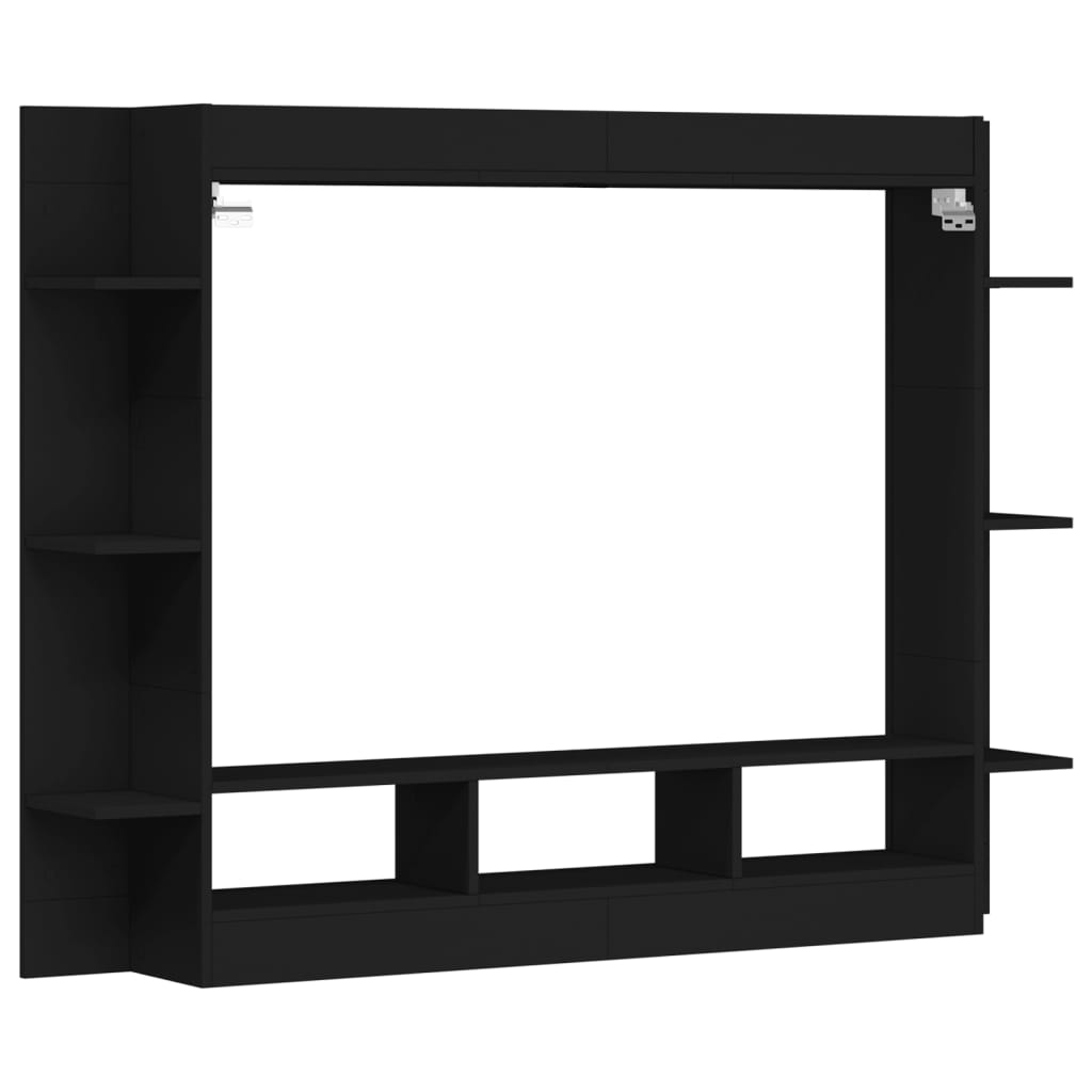 vidaXL Comodă TV, negru, 152x22x113 cm, lemn prelucrat