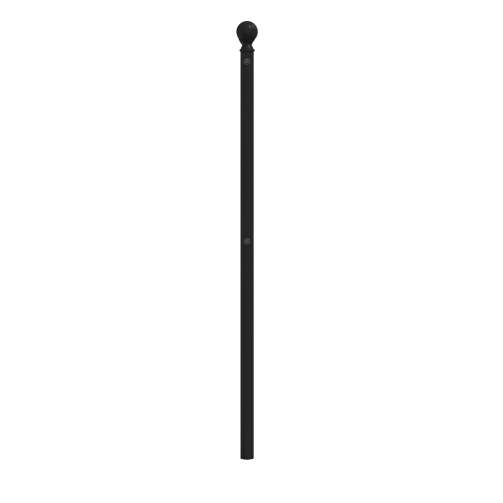 vidaXL Tăblie de pat metalică, negru, 135 cm