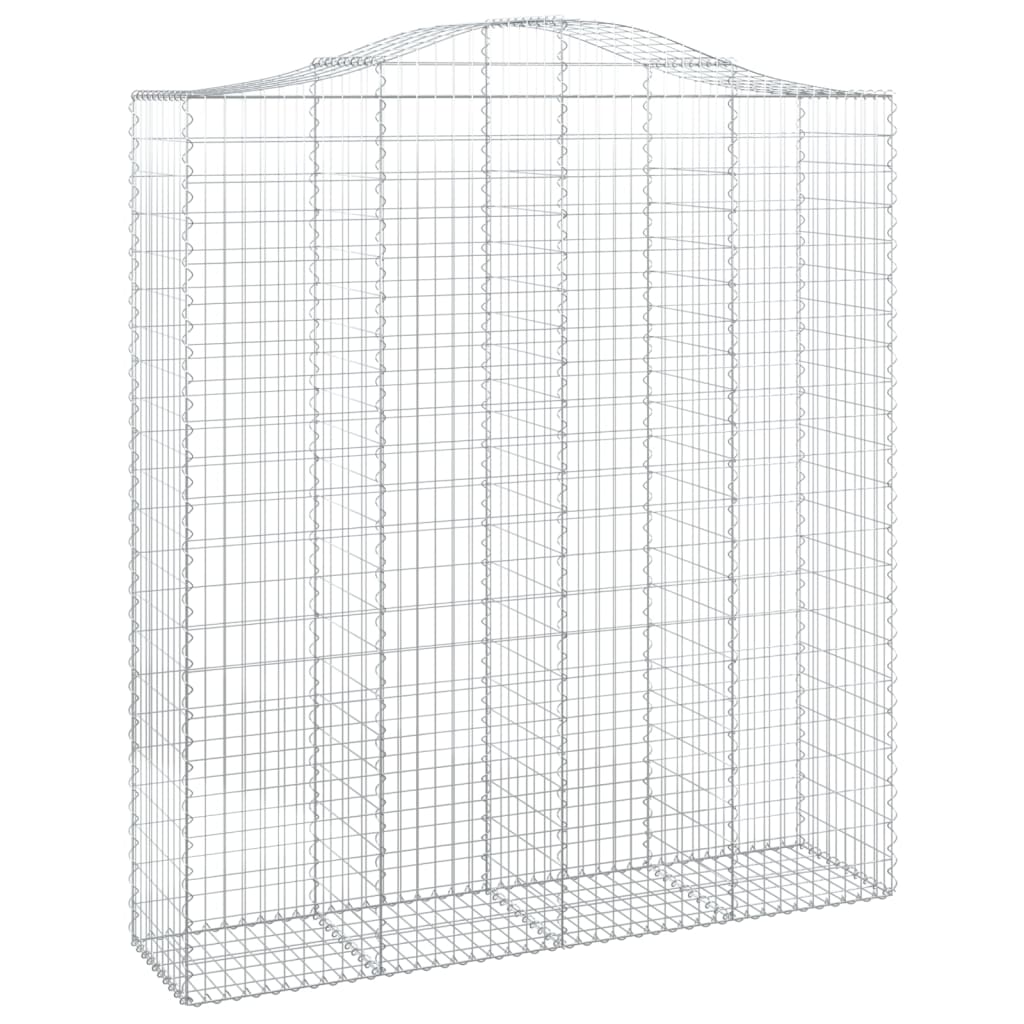 vidaXL Coșuri gabion arcuite, 12 buc 200x50x220/240cm, fier galvanizat