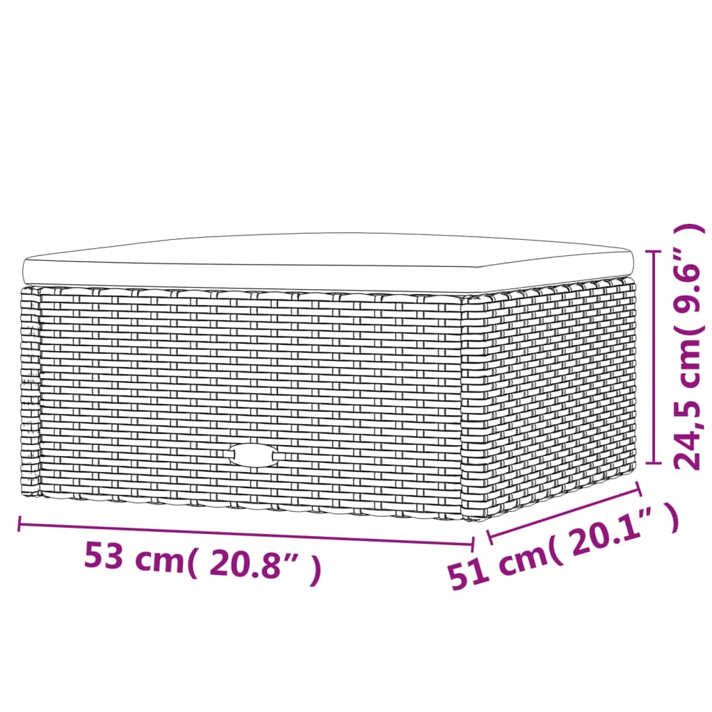 vidaXL Set mobilier de grădină cu perne, 7 piese, gri, poliratan