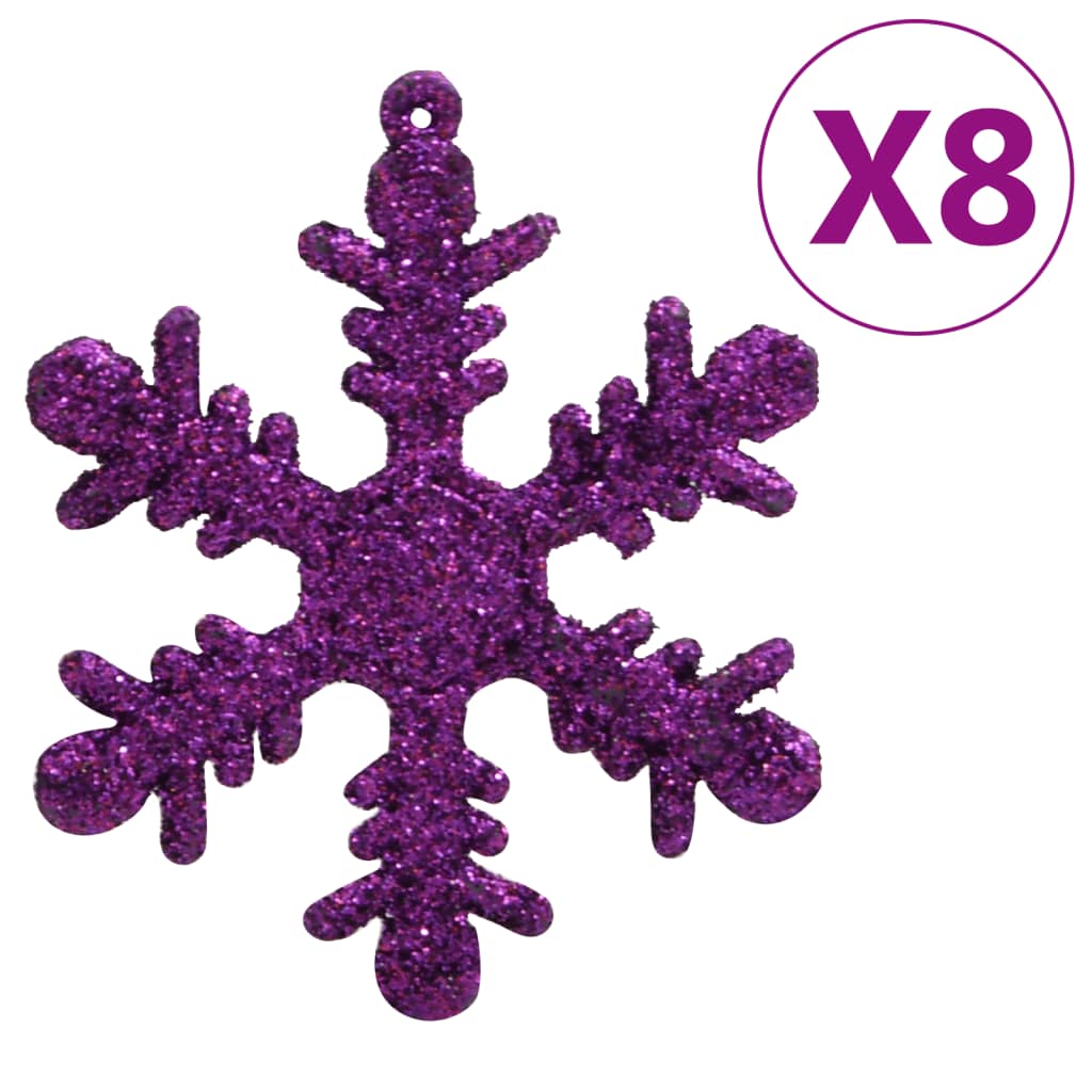 vidaXL Set globuri de Crăciun 111 buc., violet, polistiren