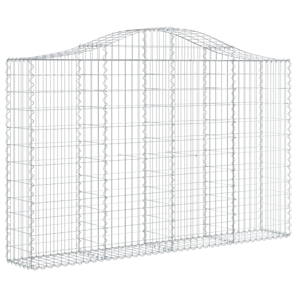 vidaXL Coșuri gabion arcuite 6 buc, 200x30x120/140 cm, fier galvanizat