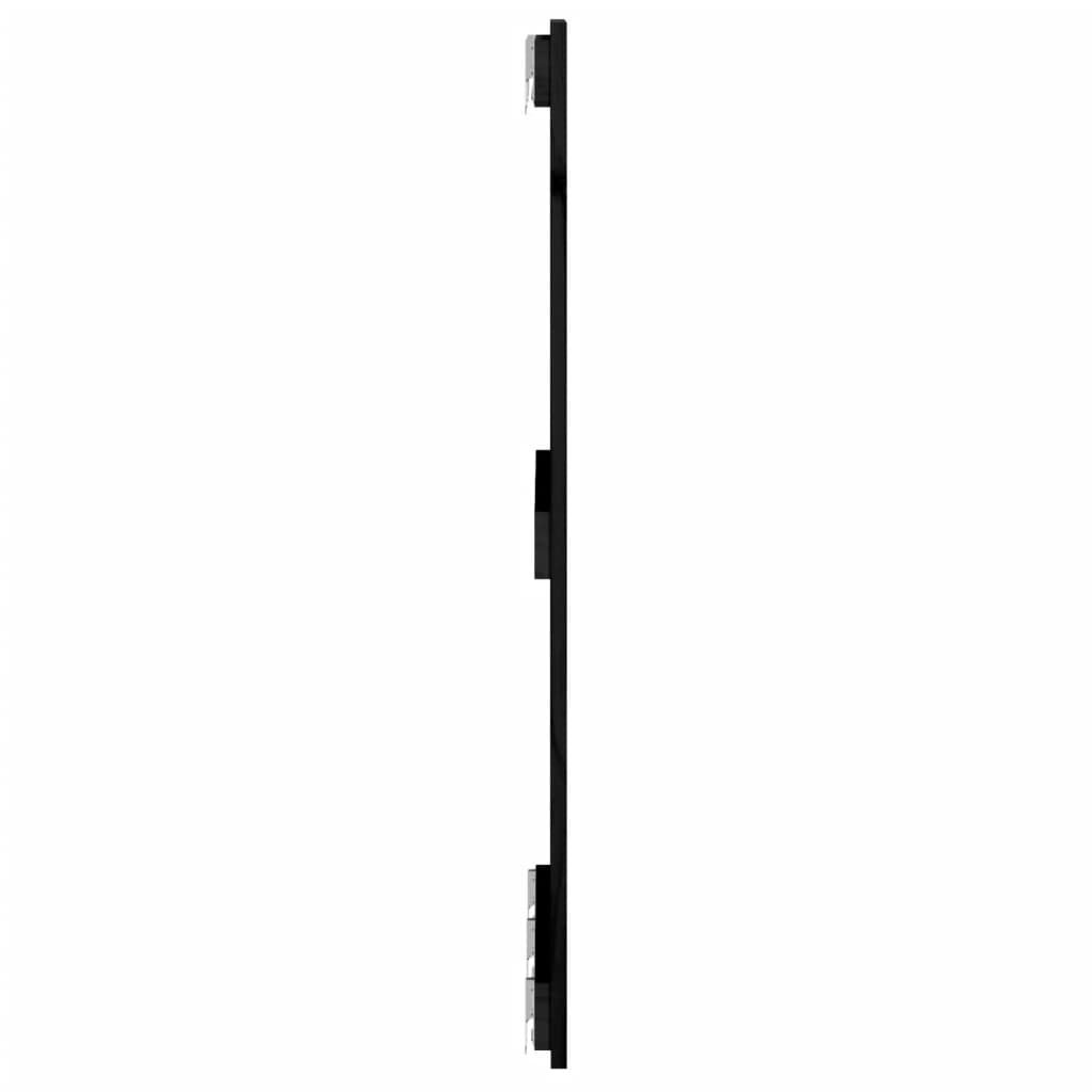 vidaXL Tăblie de pat pentru perete, negru, 185x3x90 cm, lemn masiv pin