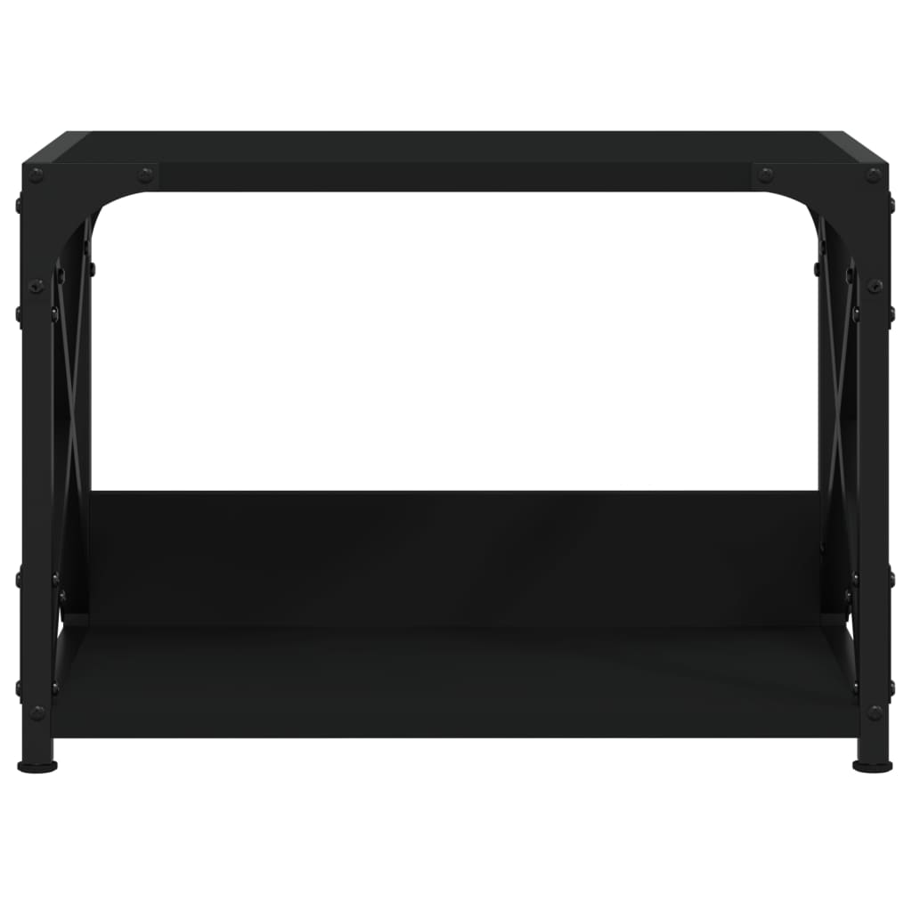 vidaXL Suport imprimantă 2 niveluri negru 44x26x31,5 cm lemn prelucrat