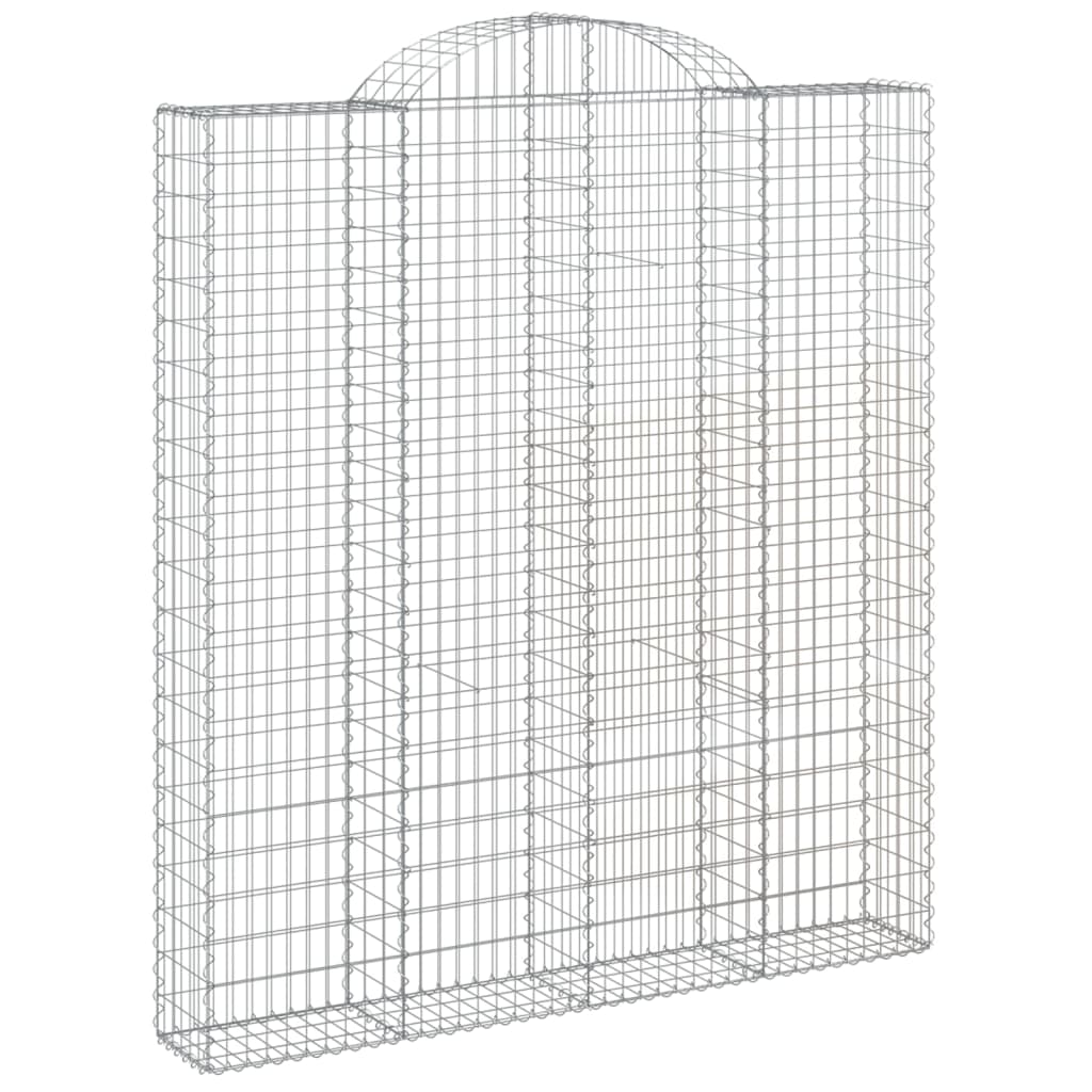 vidaXL Coșuri gabion arcuite, 15 buc 200x30x220/240cm, fier galvanizat