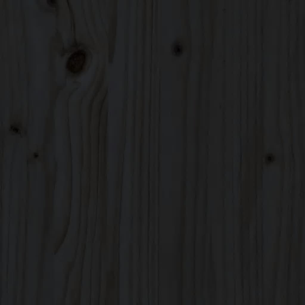 vidaXL Măsuță de grădină, negru, 203,5x100x76 cm, lemn masiv de pin