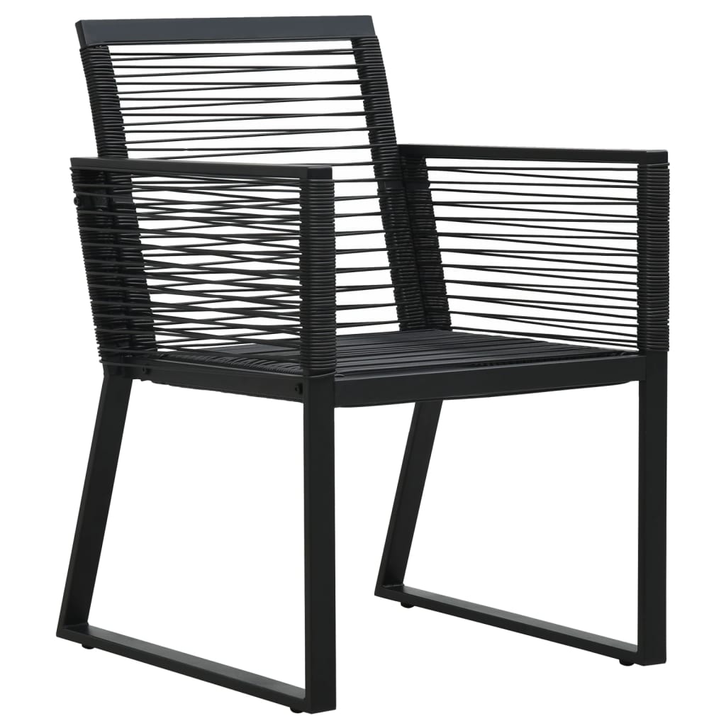 vidaXL Set mobilier de grădină, 7 piese, negru, ratan PVC