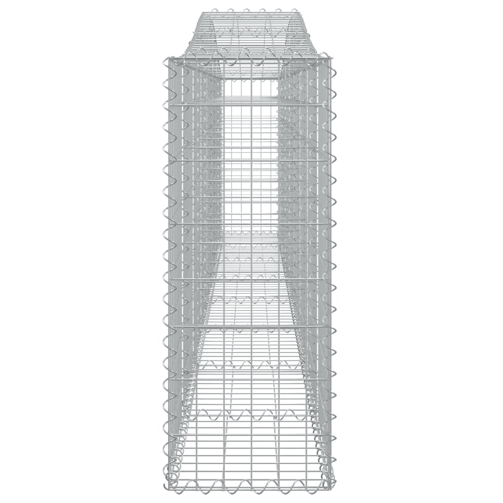 vidaXL Coșuri gabion arcuite 2 buc, 400x30x80/100 cm, fier galvanizat