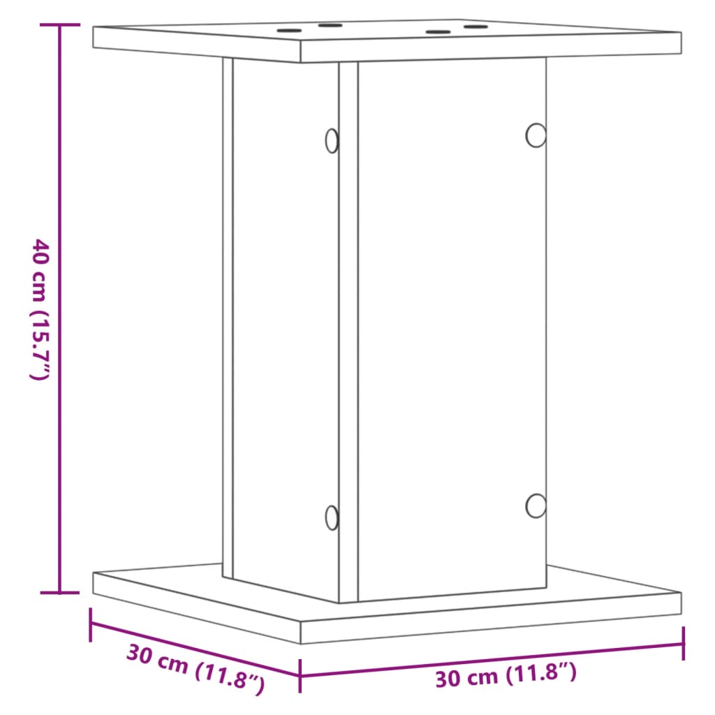 vidaXL Suporturi difuzoare 2 buc lemn vechi 30x30x40 cm lemn prelucrat