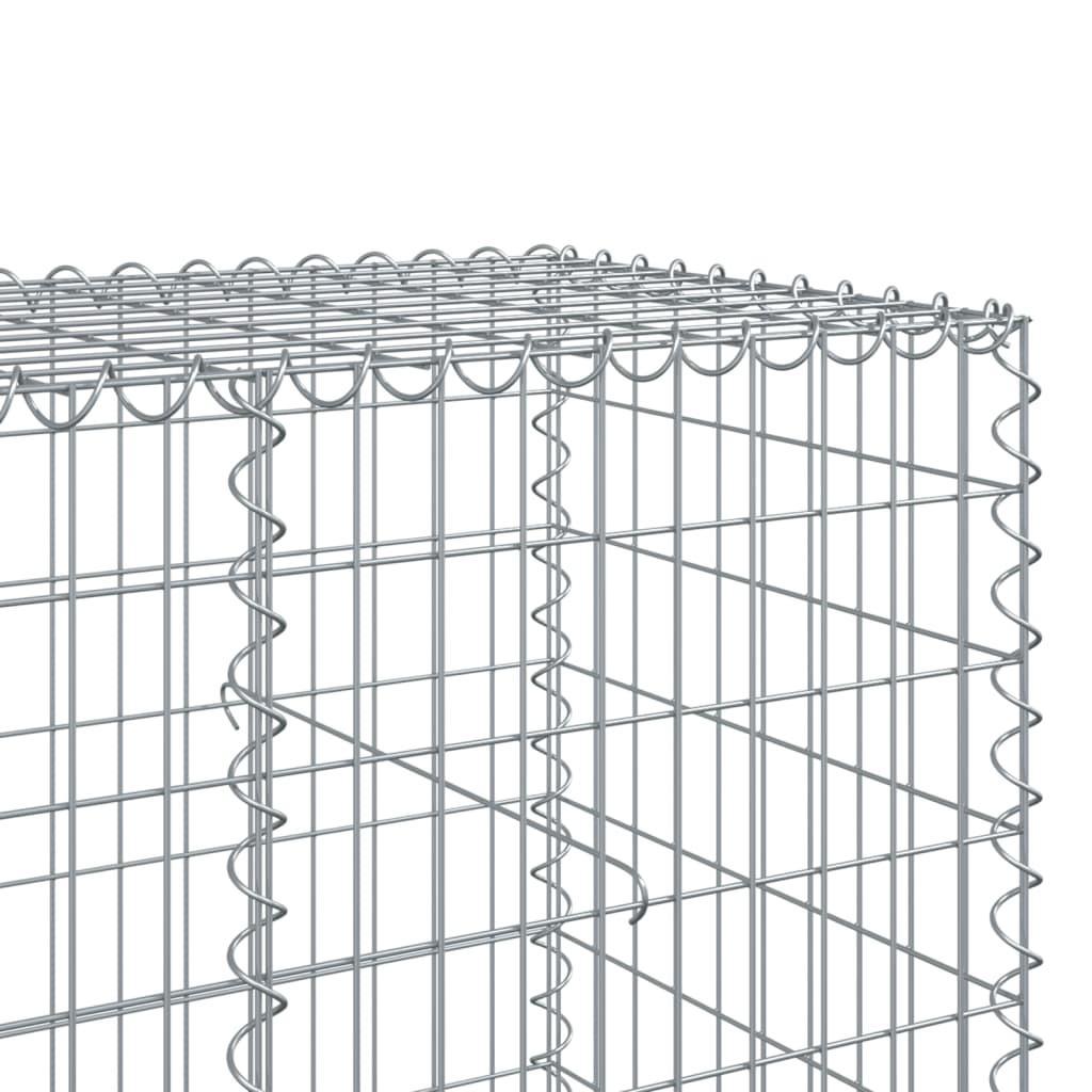 vidaXL Coș gabion cu capac, 150x100x100 cm, fier galvanizat