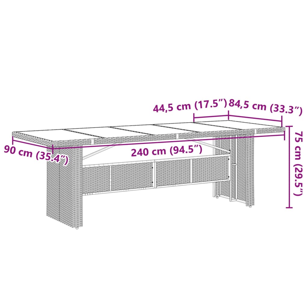 vidaXL Set mobilier de grădină cu perne, 7 piese, gri, poliratan