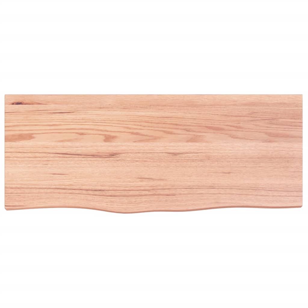 vidaXL Blat de baie, maro deschis, 100x40x(2-6) cm, lemn masiv tratat