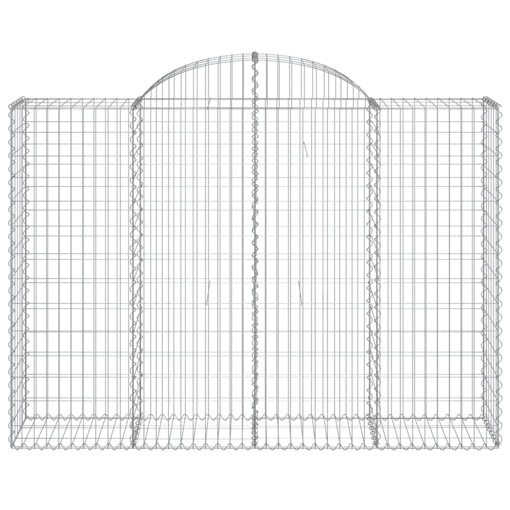 vidaXL Coșuri gabion arcuite 7 buc, 200x50x140/160 cm, fier galvanizat