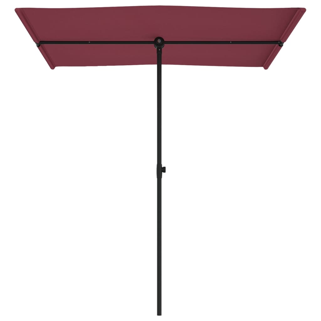 vidaXL Umbrelă soare de grădină stâlp aluminiu roșu bordo 180x110 cm