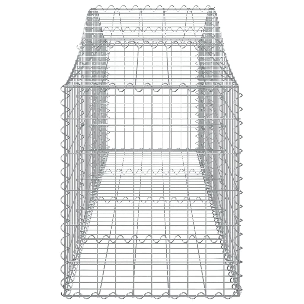 vidaXL Coșuri gabion arcuite 40 buc, 200x50x60/80 cm, fier galvanizat