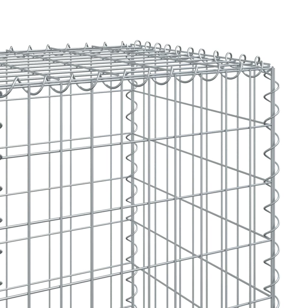 vidaXL Coș gabion cu capac, 100x50x150 cm, fier galvanizat