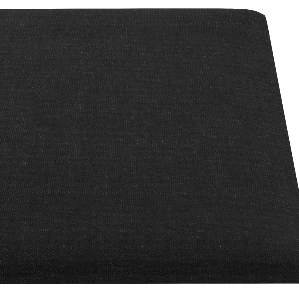vidaXL Panouri de perete 12 buc. negru 60x30 cm textil 2,16 m²