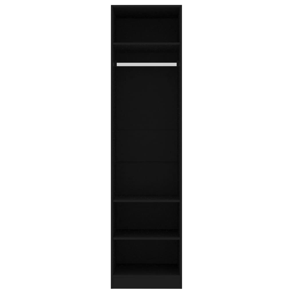 vidaXL Șifonier, negru, 50x50x200 cm, lemn prelucrat