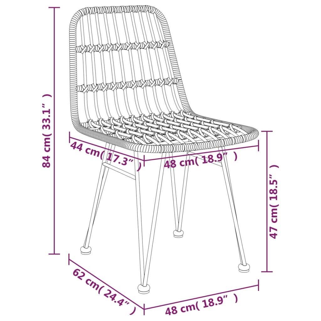 vidaXL Set mobilier de grădină, 5 piese, poliratan