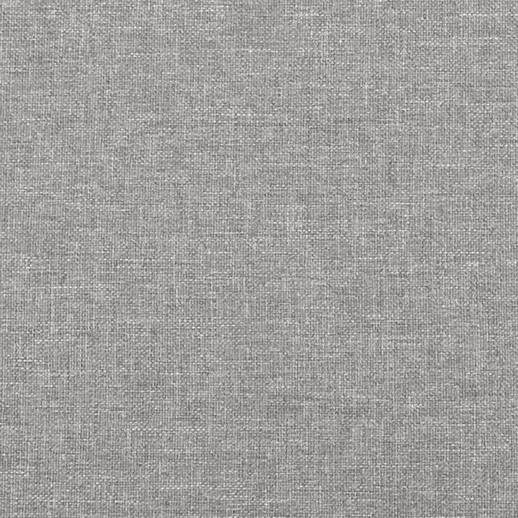 vidaXL Pat continental cu saltea, gri deschis, 80x200 cm, textil