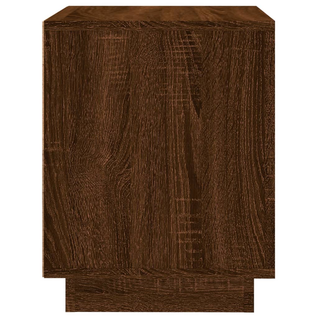vidaXL Noptiere, 2 buc., stejar maro, 44x35x45 cm, lemn prelucrat