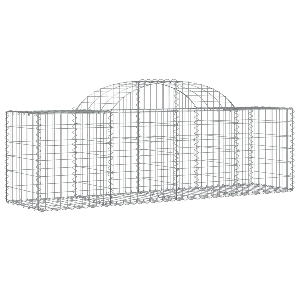 vidaXL Coșuri gabion arcuite 5 buc, 200x50x60/80 cm, fier galvanizat