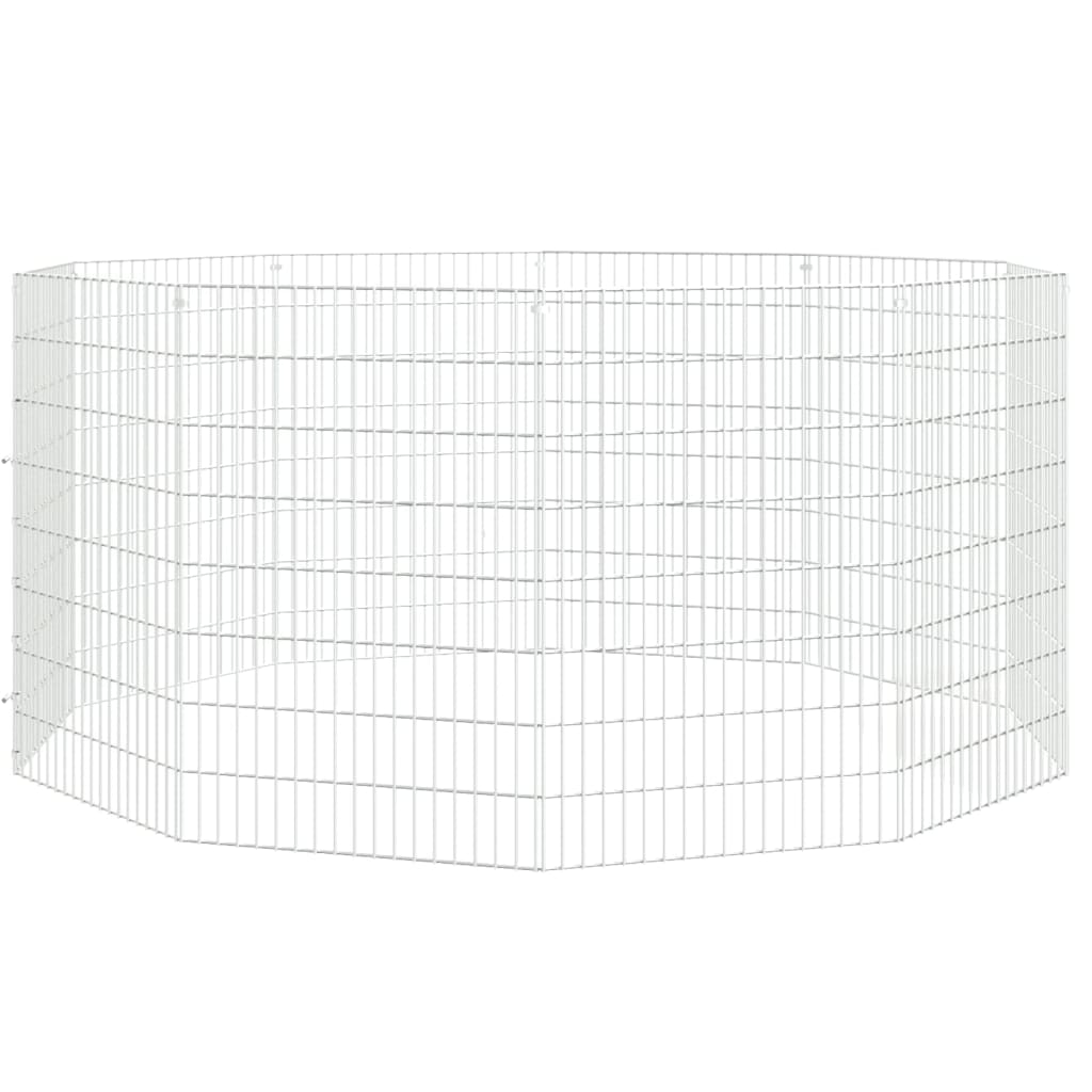 vidaXL Adăpost pentru animale cu 10 panouri, 54x80 cm, fier galvanizat