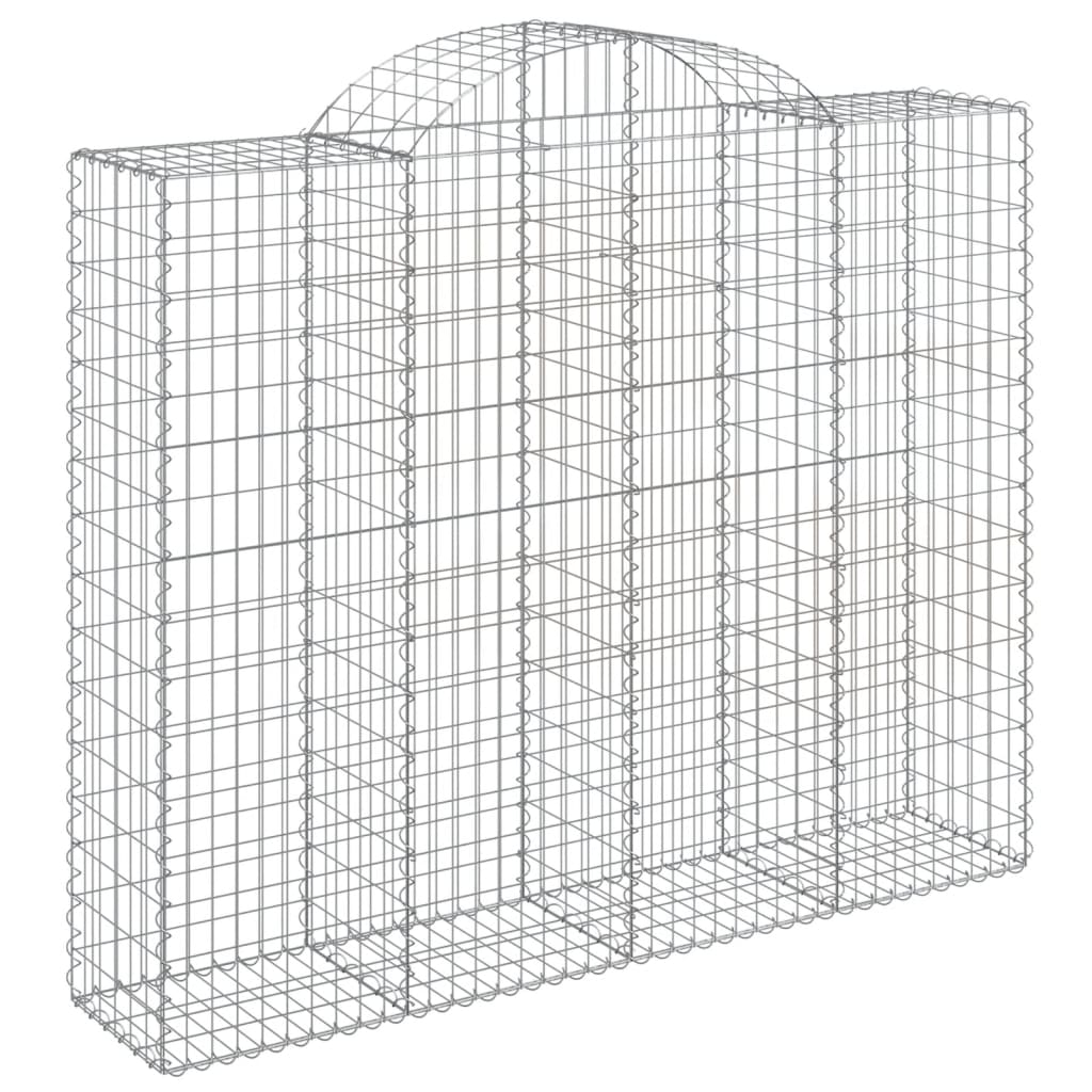 vidaXL Coșuri gabion arcuite 14 buc 200x50x160/180 cm, fier galvanizat