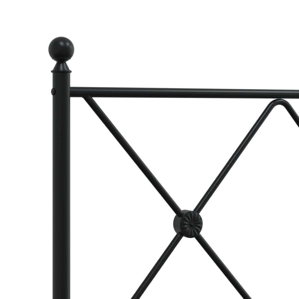 vidaXL Tăblie de pat metalică, negru, 100 cm