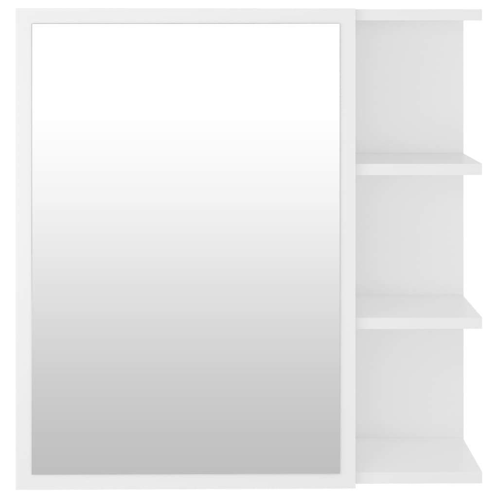 vidaXL Dulap de baie cu oglindă, alb, 62,5x20,5x64 cm, lemn prelucrat