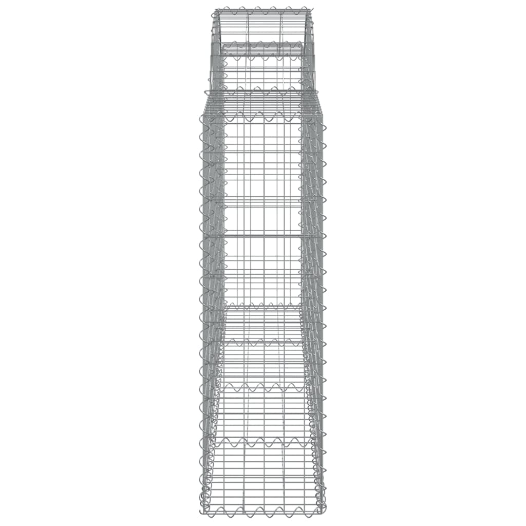 vidaXL Coșuri gabion arcuite 18 buc, 200x30x100/120 cm fier galvanizat