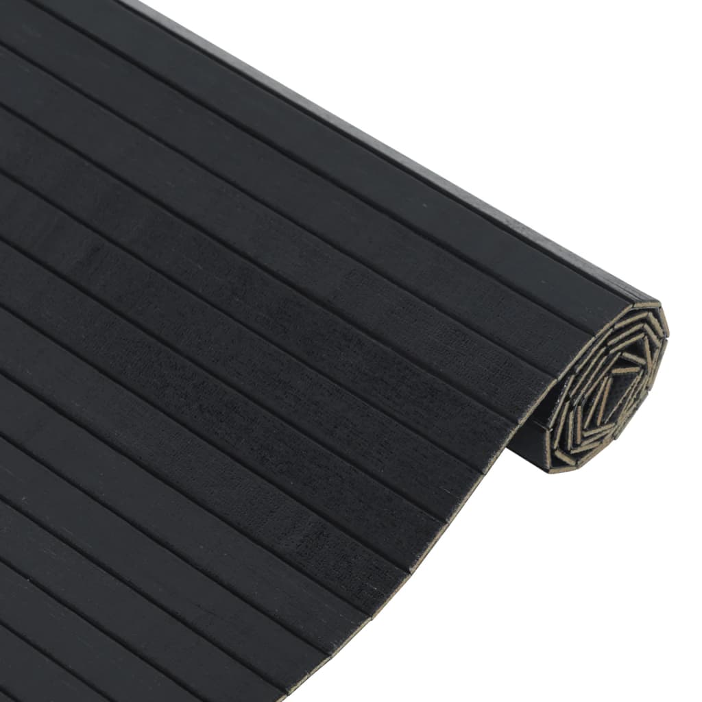 vidaXL Covor dreptunghiular, negru, 60x500 cm, bambus