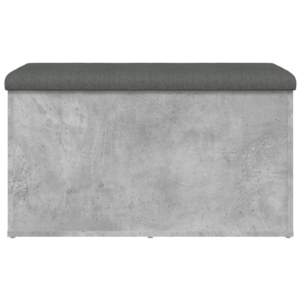 vidaXL Bancă de depozitare, gri beton, 82x42x45 cm, lemn prelucrat