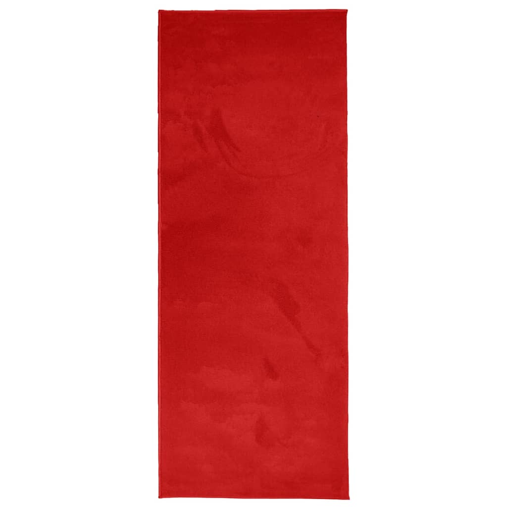vidaXL Covor „OVIEDO”, fire scurte, roșu, 80x200 cm