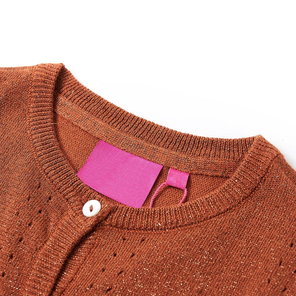 Cardigan tricotat pentru copii, coniac, 128