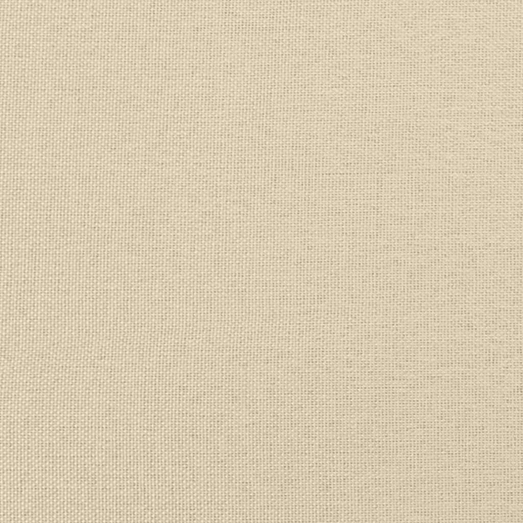 vidaXL Pat box spring cu saltea, crem, 100x200 cm, textil