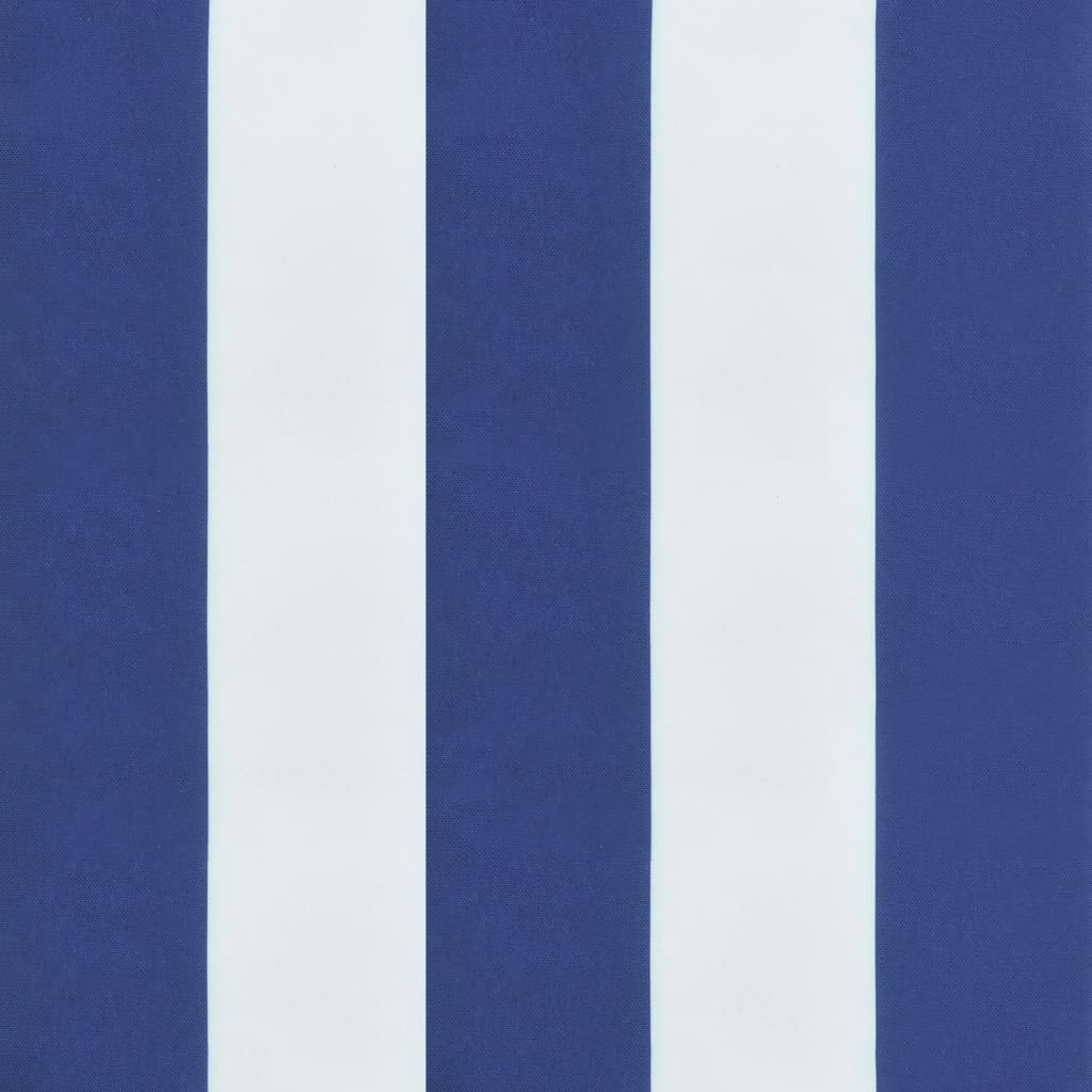 vidaXL Perne bancă, 2 buc, dungi albastre și albe, 200x50x7 cm, textil