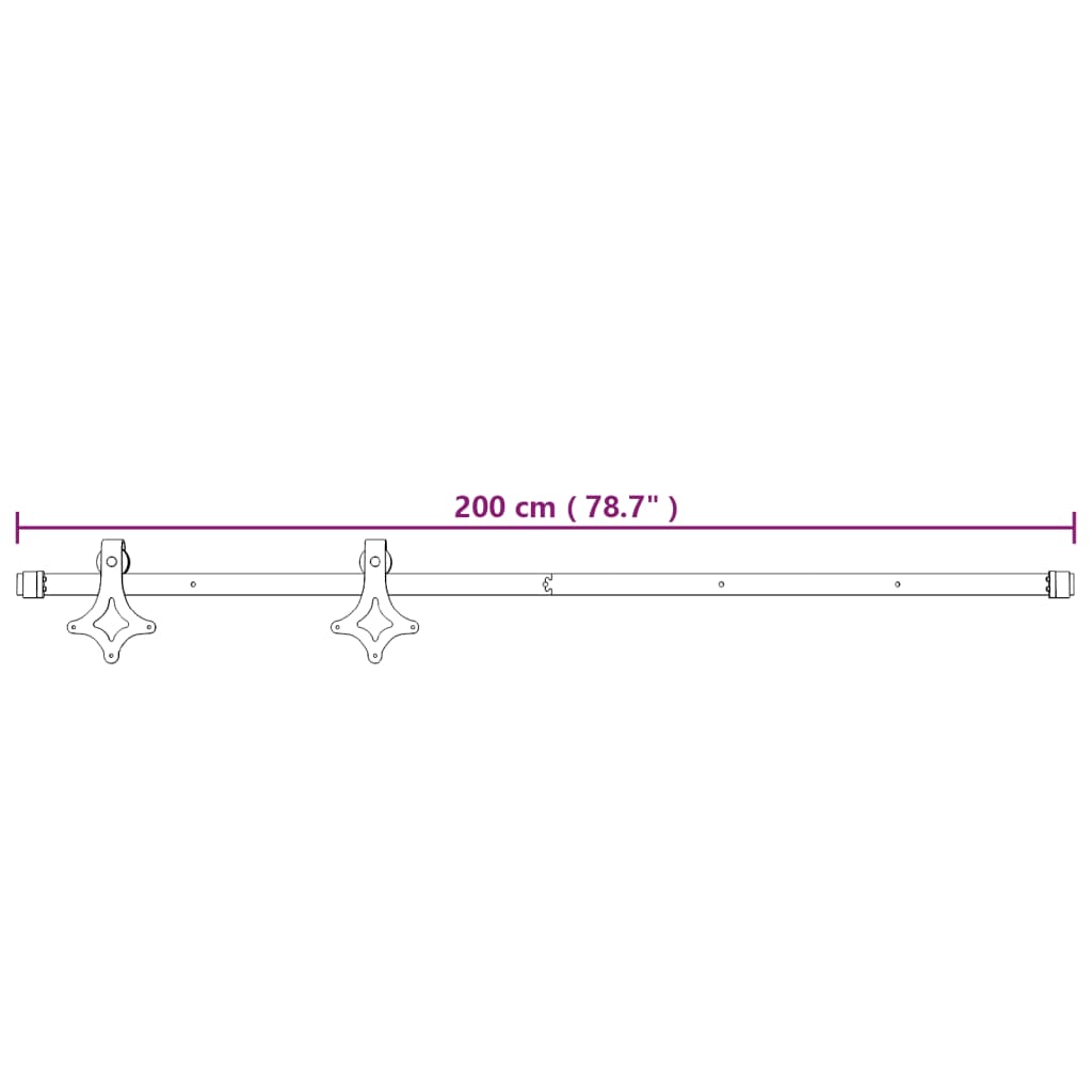 vidaXL Ușă glisantă cu set de feronerie 85x210 cm, lemn masiv de pin