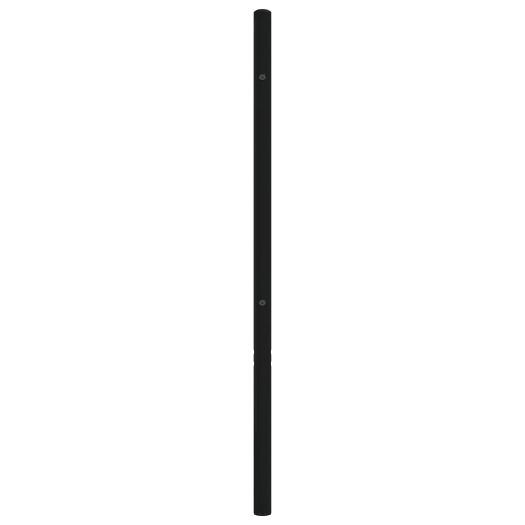 vidaXL Tăblie de pat metalică, negru, 120 cm