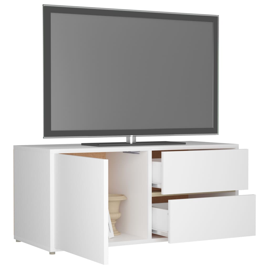 vidaXL Dulap TV, alb, 80 x 34 x 36 cm, lemn prelucrat